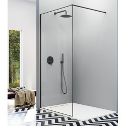 Painel fixo para duche Fresh Arena Perfil Preto