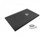 Base de Duche Preta AIRSTONE Ultraligeira Antiderrapante