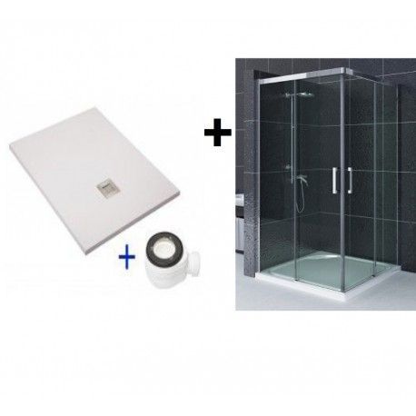 Base de Duche Natural + Cabine de Duche Angular Mod. SALADA