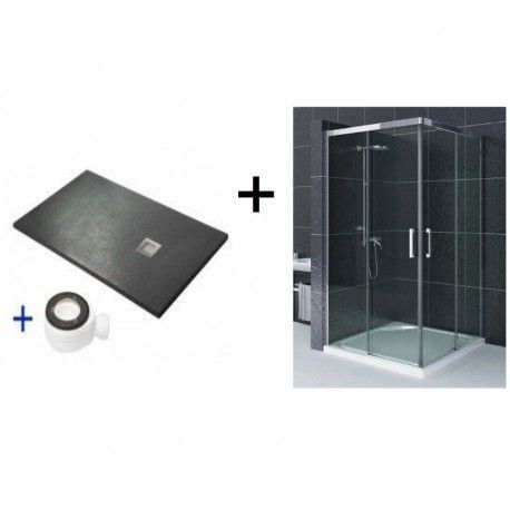 Base de Duche Natural + Cabine de Duche Angular Mod. SALADA