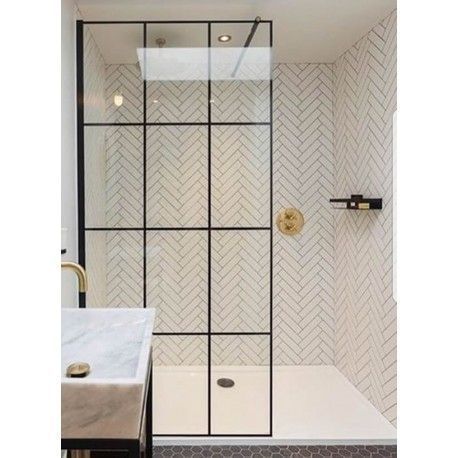Painel de Vidro fixo de Duche Mod. Macarella com anticalcário - 8mm